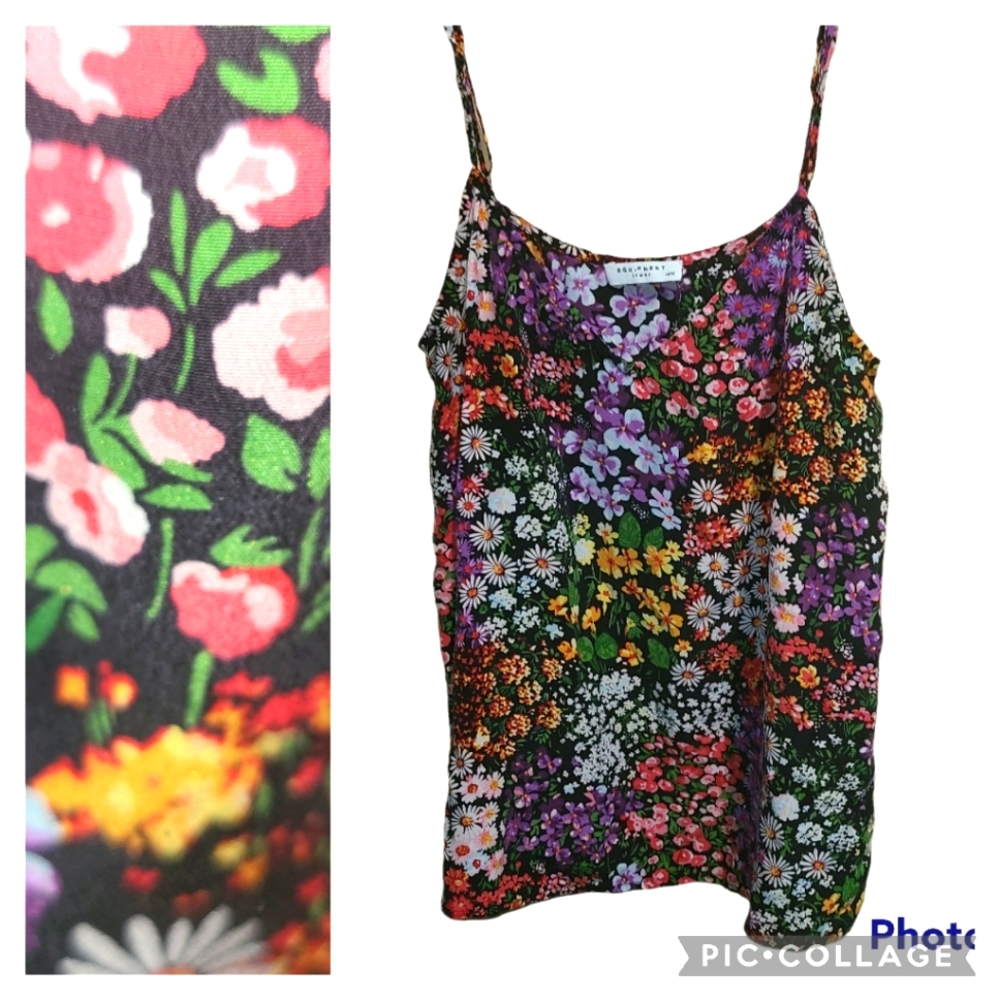 Equipment Floral Multicolor Camisole Top